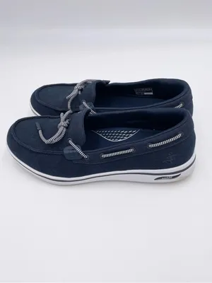 Skechers Women's Arch Fit Uplift Casual Loafers Boat Shoes Size 8 Navy White thumbnail 7
