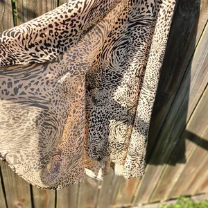 Japna Animal Print Wrap Stretch Midi Skirt SIZE Large thumbnail 3