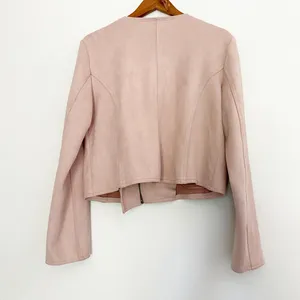 NWT Haute Monde Casual Faux Suede Moto Jacket XL thumbnail 3