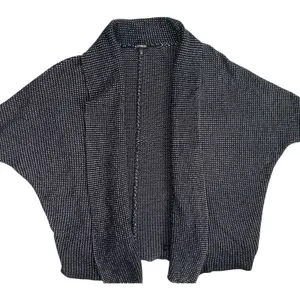 Express Wmn's BW Textured Knit Batwing Open Front Cardigan Shrug‎ Sweater XS/S thumbnail 8