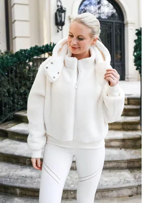 Alo Foxy Sherpa Jacket Ivory S thumbnail 13