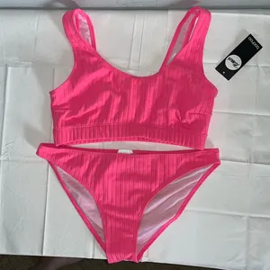 NWT Boohoo Pink Bikini Set thumbnail 1