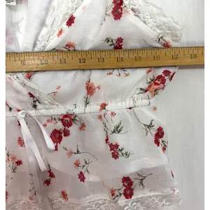 American Eagle Faux Wrap Babydoll Cami Women's L Floral Lace Festival Coquette‎ thumbnail 5