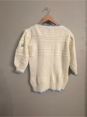 FRNCH Floral Embroidered Knit Sweater thumbnail 5