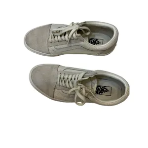 VANS Old Skool Woven Check Marshmallow White Suede Low Top Sneakers Women's 10 thumbnail 6