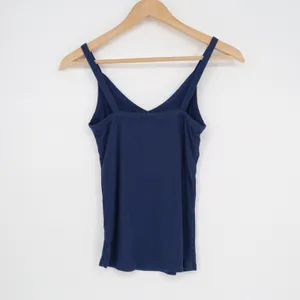 Navy Blue Ribbed V-Neck Camisole Tank Top Style 970 Womens Size Small thumbnail 5