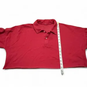John Galt Brandy Melville Sweatshirt Women's OS Red Polo Rugby Cropped Shirt thumbnail 7