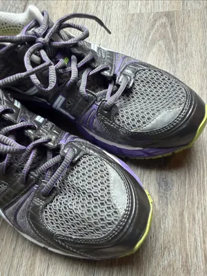 ASICS GEL-Kayano 18 Stability Trainer Running Shoes (Gray/ Purple) Size 10 thumbnail 3