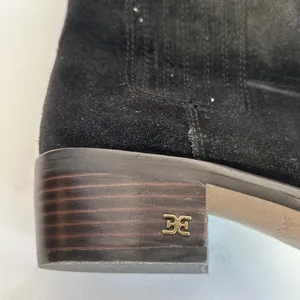 Sam Edelman‎ Black Suede Chelsea Block Heel Ankle Boots Women's Size 6 thumbnail 5