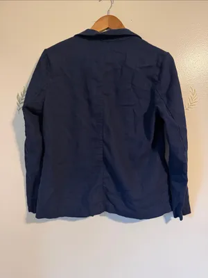 Old Navy Dark Blue Open-Front Women's Blazer thumbnail 2