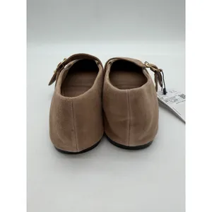 MNG Mango Sand Suede Goat Leather Mary Jane Flat Minimalist Buckle EU38 US7.5 thumbnail 5