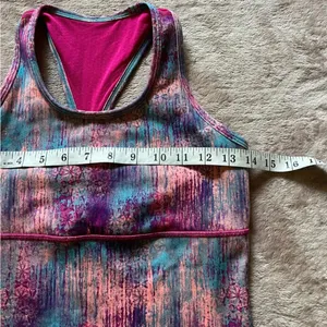 Ivivva Women’s Tank Top Open Back Blue/Pink Built in‎ Bra Size Xs thumbnail 6