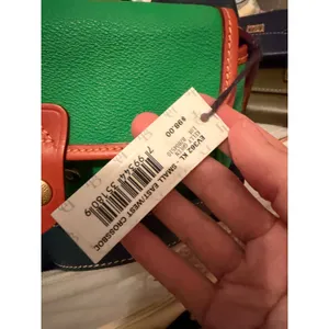 Dooney & Bourke Crossbody Women Small Kelly Green East/West Pebbled Leather Bag thumbnail 8