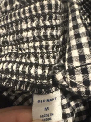 Old Navy Black and White Gingham Tie-Shoulder Sundress thumbnail 5