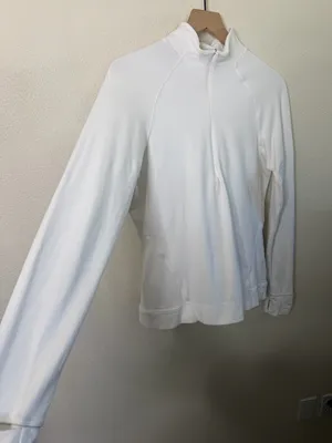 Lululemon Outrun the Elements 1/2 Zip White Womens Size 12‎ thumbnail 5
