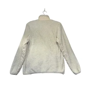 New Balance Womens Sherpa Fleece Full Zip Jacket Cream Off White Size M RN130893 thumbnail 6