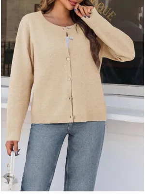 NEW Cardigan Sweater Button Down Long Sleeve Knit S thumbnail 3