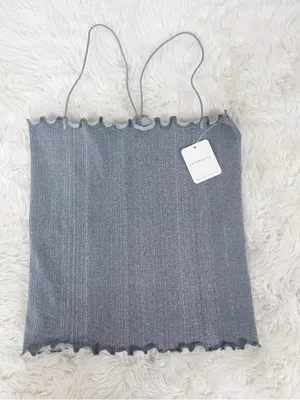 FREE PEOPLE Intimately Better This‎ Way Cami Gray Medium Large Strappy Tank New thumbnail 3