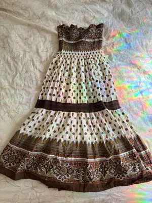 100% cotton paisley dress thumbnail 1