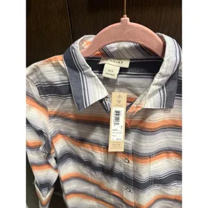 Ariat "Lady Luck"‎ striped western shirt nwt size small thumbnail 2