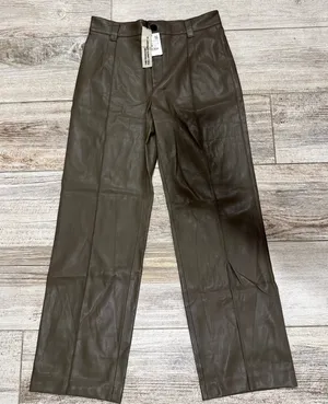 Zara Faux Leather Straight Leg Trousers thumbnail 1