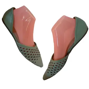 Franco Sarto Minty Green Leather "Honesty 2" D'Orsay Perforted Flats (8.5) thumbnail 4