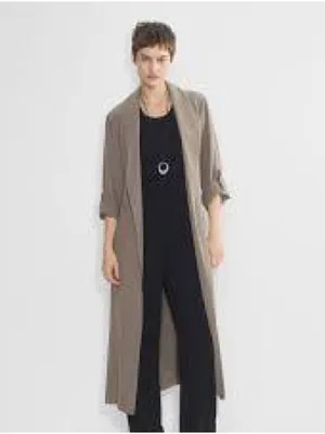 NWT Aritzia Babaton Kahlo Robe - Coal Gray- size Small thumbnail 2