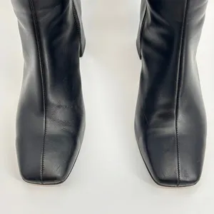SVEGAN Knee High Boots Women's Black Vegan Leather Block Heel Made‎ in Spain 9.5 thumbnail 5