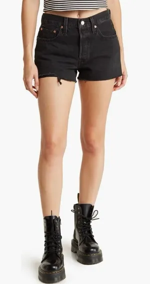 ✨LEVIS 501 Original Cutoff Black Sz 28 Shorts✨ thumbnail 1