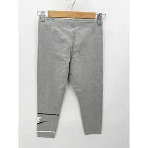 Nike Gray Future Logo Cropped Mid Rise‎ Leggings Cotton BV3989-063 Womens Size S thumbnail 2