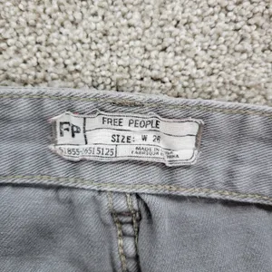 Free People Womens Cut Off Jean Shorts 26 Blue Distressed‎ Denim Button Fly thumbnail 4