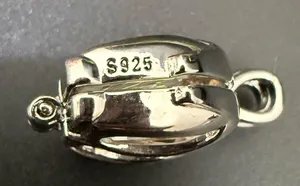 925 Sterling Silver Cage Elephant Pendant with Beads 6g. thumbnail 4