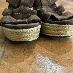 Ugg‎ Tawnie brown suede espadrille wedges size 9 thumbnail 5