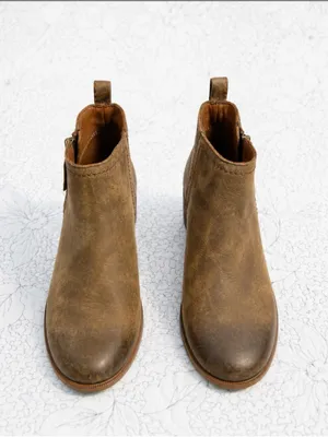 💥 TEVA Anaya Waterproof Leather Side Zip Ankle Boots Brown Women’s 7💛 thumbnail 2