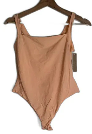 Skims Seamless Bodysuit Womens M Orange Fits Everybody Square Neck Faded Nectar thumbnail 1