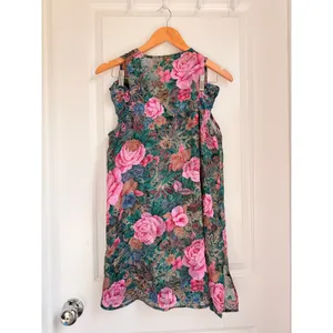 Vintage‎ Victoria Secret Gold Label 2pcs Nightie Undie Satin Floral Sleep Shirt thumbnail 2