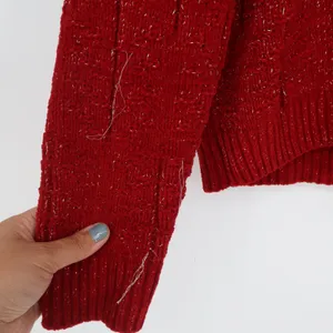 Weatherproof Vintage Sweater Womens XL Red Metallic Sparkle Textured Good thumbnail 4