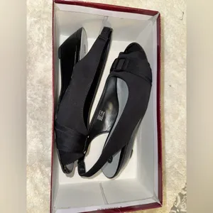Dress Barn Blitz Elegant Black Slingback Heels thumbnail 7