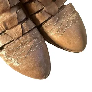 STEVEN‎ By Steve Madden Cut Out Ankle Boots Distressed leather Women's Size 38 thumbnail 4