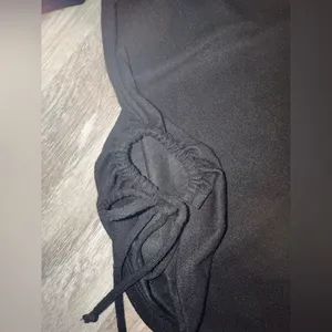 Gianni Bini black long sleeve shirt with side tie thumbnail 4