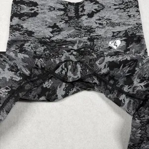 Women’s Best Seamless Leggings Size Small Black Gray Jacquard Camo High Rise thumbnail 5