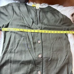 Matty M Womens Belted Linen Blend Casual Dress Olive Size Small thumbnail 11
