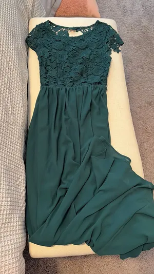 Lulus Maxi Dress Emerald Green thumbnail 1