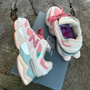New Balance Women's Pink Coral & Mint Chunky Sneakers Girl size 4.5 thumbnail 6