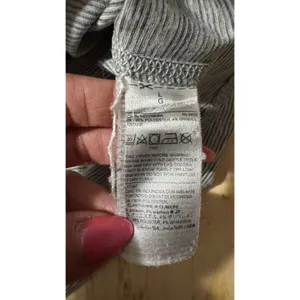 Old Navy Active Womens Gray‎ Space Dye Quarter Zip Pullover Thumbholes Large thumbnail 3