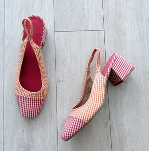 ASOS Gingham Heels thumbnail 1