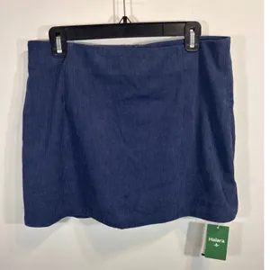 Halara Corduroy Mini Skirt Blue AuraCord Cloud Fabric Women's‎ Large NWT thumbnail 2