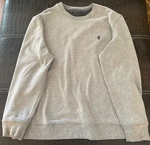 IZOD Fleece Crewneck Pullover Sweatshirt Gray Large thumbnail 1