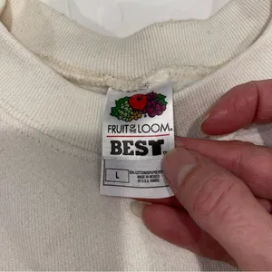 Fruit of the Loom Vintage Florida Keys cozy soft sweatshirt oversized large cream crew neck thumbnail 4