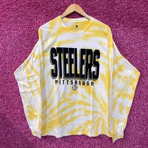 National Football League Steelers Pittsburgh Game Time long Sleeve Tie Dye T-Shirt 2XL thumbnail 1